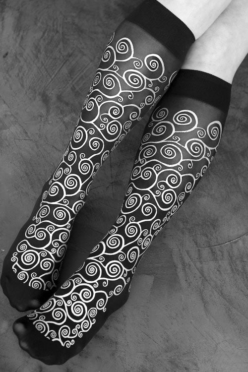 Men's Geometric Lattice Black and Blue Trouser Socks | Ardor Socks *(B