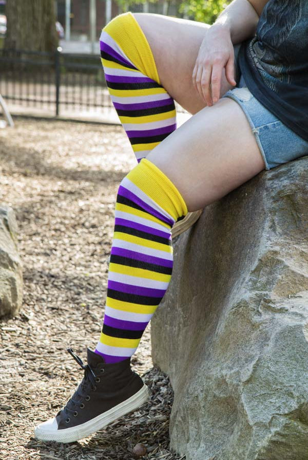 Original Pride Thigh High Socks - Nonbinary
