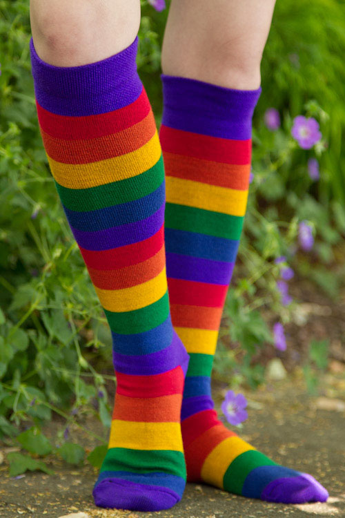 Radiant Rainbow Knee High