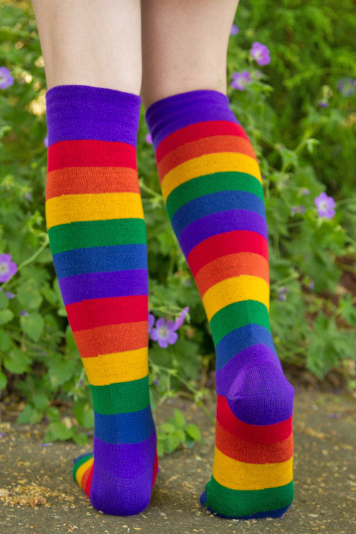 Radiant Rainbow Knee High