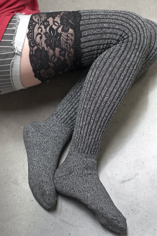 Socks with Lace Top