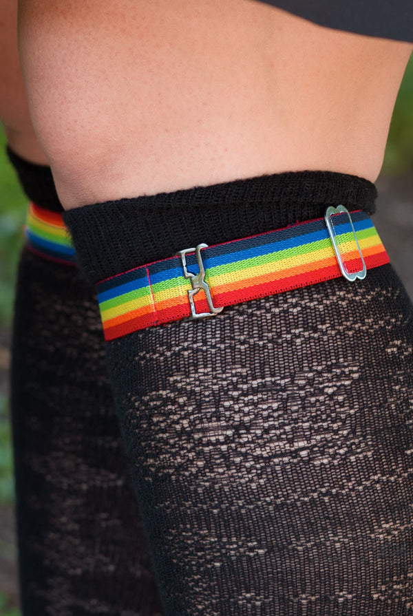 Simply Adjustable Rainbow Sock Garters
