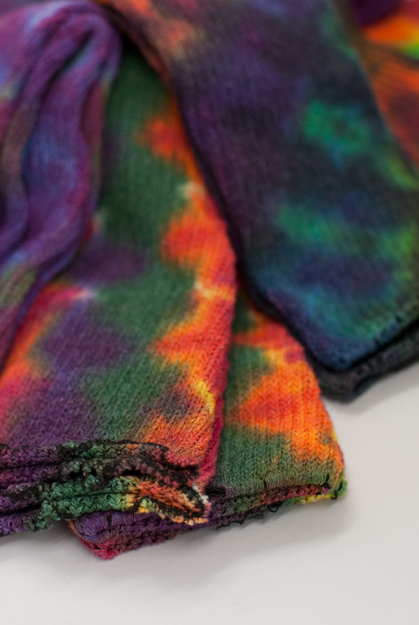 Tie Dye Shorty Scrunchable Warmers - Assorted
