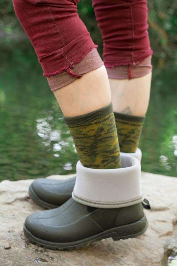 Crosspoint Camo Waterproof Socks - Forest - Small/Medium