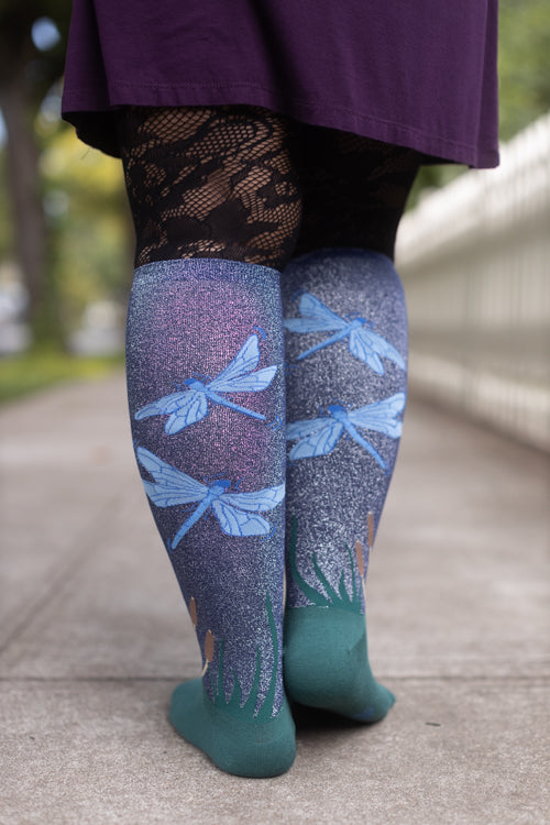 Dragonfly Shimmer Stretch-It Knee High
