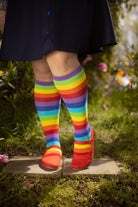 Curvy Rainbow Stripes Knee High