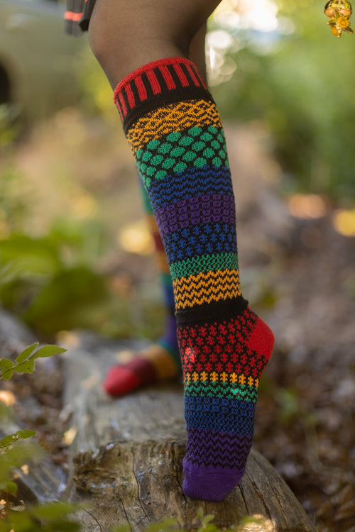 Colorful Leg Warmers Crochet Leggings Winter Fair Isle Over The