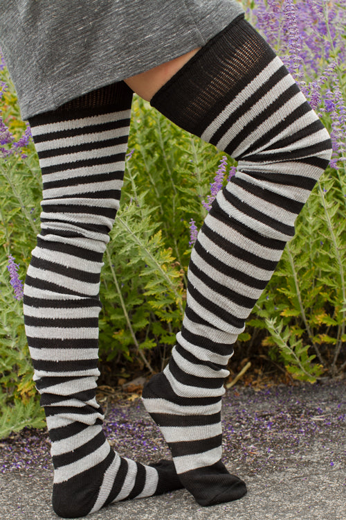 Sock Dreams - M Stripes  Thigh high socks, Striped thigh high socks, Thigh  highs