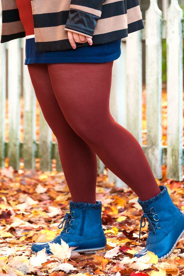 Plus Size Color Tights - Nutmeg - Large/Extra Large