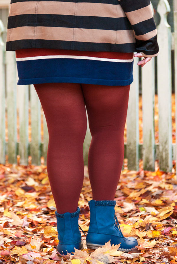 Plus Size Color Tights - Nutmeg - Large/Extra Large