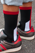 Team Spirit Socks - Black & Red - Lg