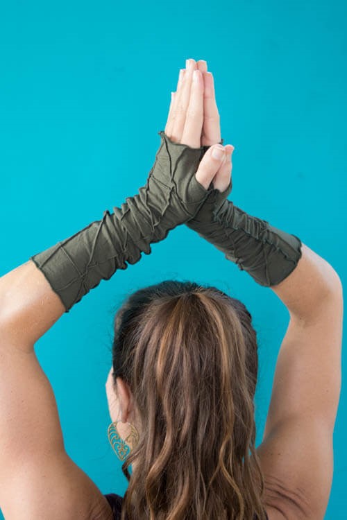 Textured Arm Warmers - Olive