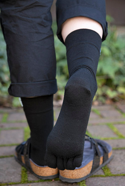 TOETOE® Socks - Mid-Calf Toe Socks Deep Green Unisize
