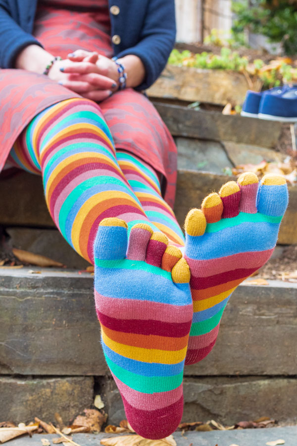 Striped Over the Knee Toe Socks – Sock Dreams