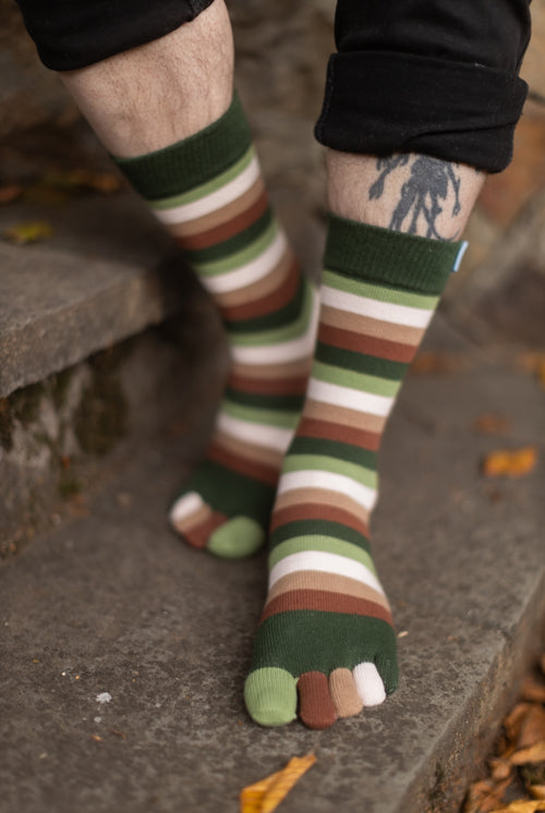 Bonuci 8 Pairs Toeless Socks Sheer Knee High Open Toe Trouser Socks  Freetoes Long Socks Open Toe Feet Stockings for Women