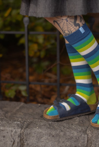 Knee High Toe Socks - Great Fun - Black - White - 8 Colors from Apollo Box