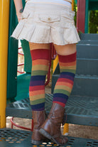 Extraordinary Harvest Rainbow Thigh High Socks